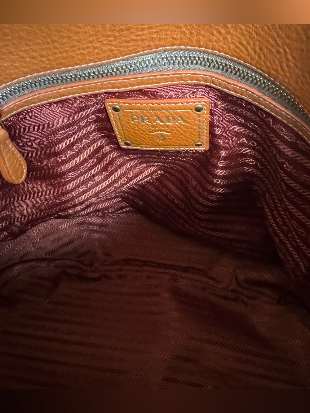 Prada Vitello Daino Leather Satchel Shoulder Bag - Picture 13 of 15